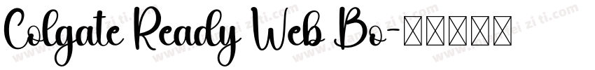 Colgate Ready Web Bo字体转换